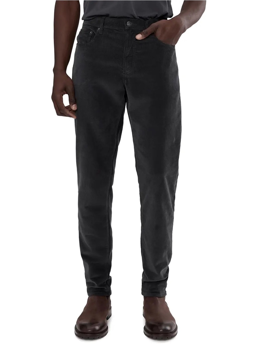 Faherty Stretch Terry Corduroy 5-Pocket Pants Washed Charcoal
